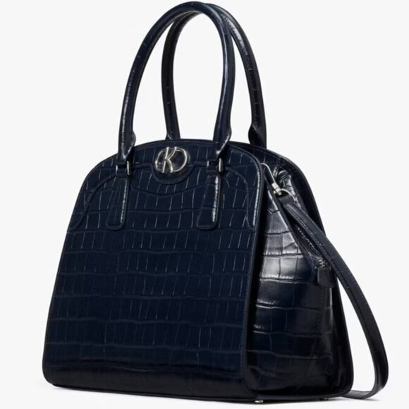 ♠️♠️ Kate Spade Kyla Croc Embossed Satchel NWT - Picture 4 of 7